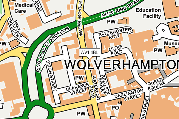 WV1 4BL map - OS OpenMap – Local (Ordnance Survey)