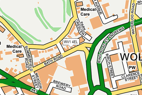 WV1 4EL map - OS OpenMap – Local (Ordnance Survey)