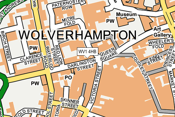 WV1 4HB map - OS OpenMap – Local (Ordnance Survey)