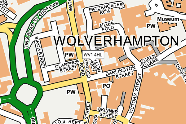 WV1 4HL map - OS OpenMap – Local (Ordnance Survey)