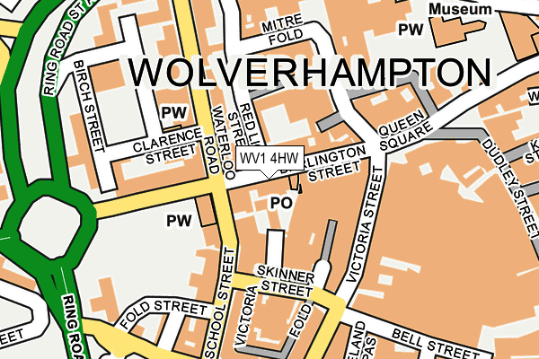 WV1 4HW map - OS OpenMap – Local (Ordnance Survey)