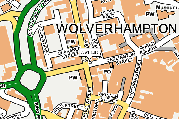 WV1 4JD map - OS OpenMap – Local (Ordnance Survey)