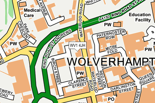 WV1 4JH map - OS OpenMap – Local (Ordnance Survey)