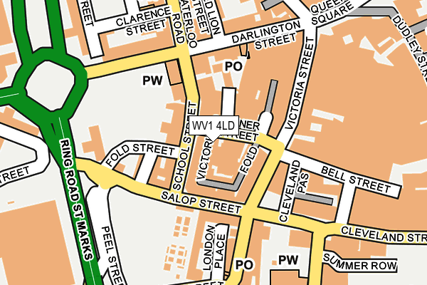 WV1 4LD map - OS OpenMap – Local (Ordnance Survey)