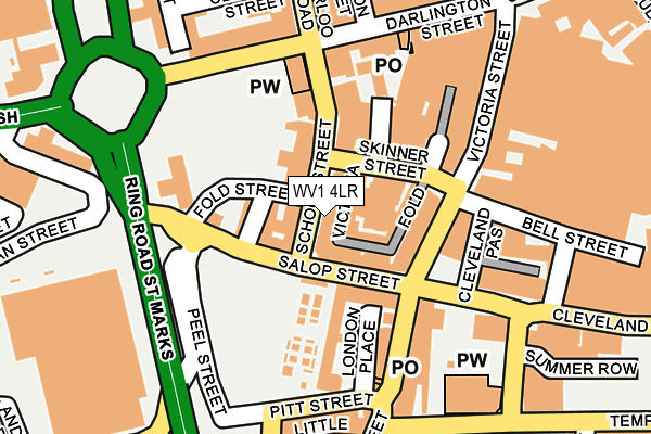 WV1 4LR map - OS OpenMap – Local (Ordnance Survey)