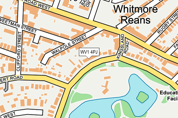 WV1 4PJ map - OS OpenMap – Local (Ordnance Survey)