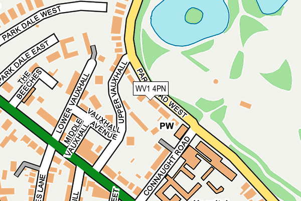 WV1 4PN map - OS OpenMap – Local (Ordnance Survey)