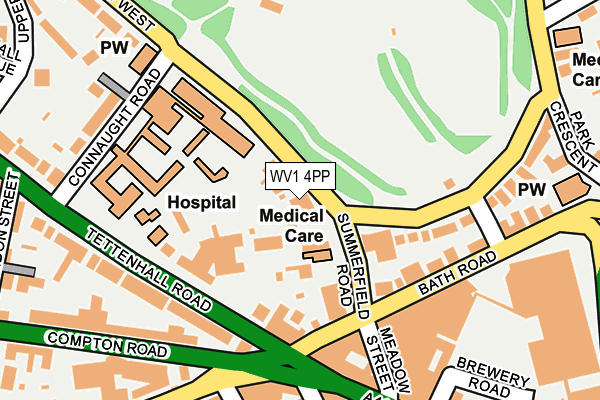 WV1 4PP map - OS OpenMap – Local (Ordnance Survey)