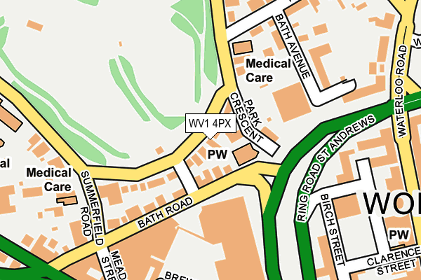 WV1 4PX map - OS OpenMap – Local (Ordnance Survey)
