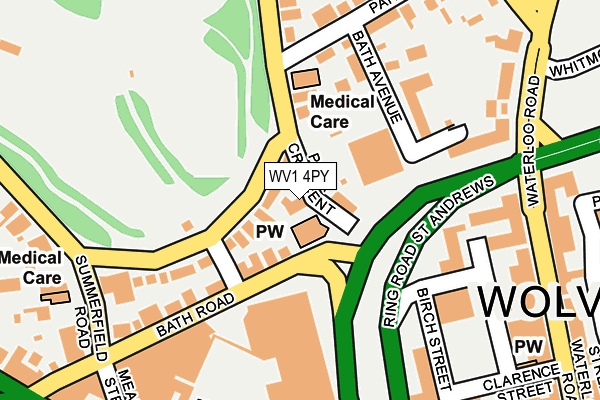 WV1 4PY map - OS OpenMap – Local (Ordnance Survey)