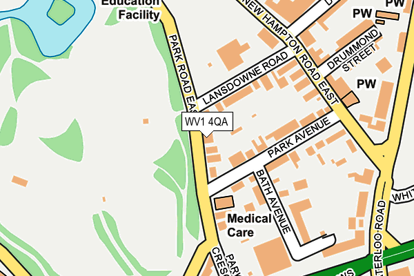 WV1 4QA map - OS OpenMap – Local (Ordnance Survey)