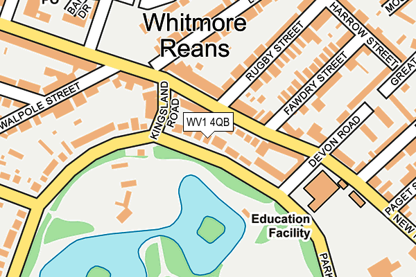 WV1 4QB map - OS OpenMap – Local (Ordnance Survey)