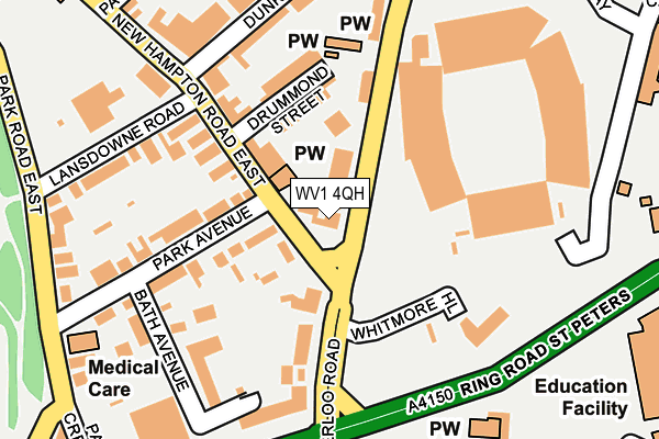 WV1 4QH map - OS OpenMap – Local (Ordnance Survey)