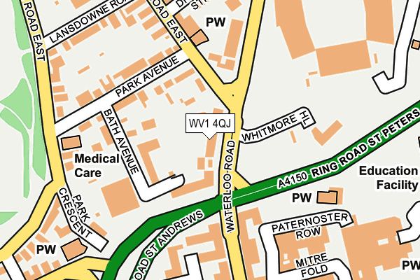 WV1 4QJ map - OS OpenMap – Local (Ordnance Survey)