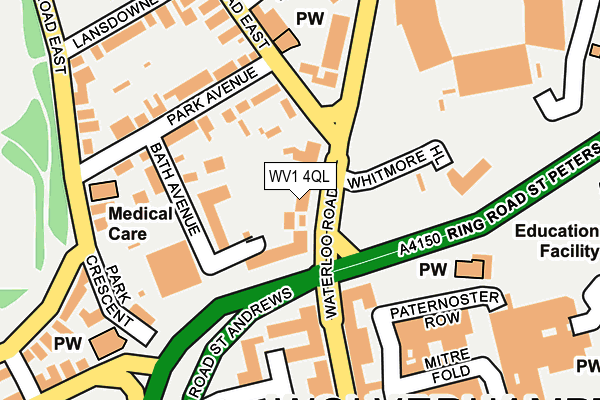 WV1 4QL map - OS OpenMap – Local (Ordnance Survey)