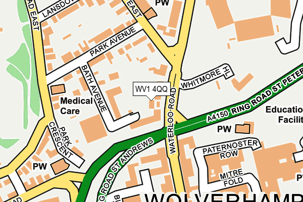 WV1 4QQ map - OS OpenMap – Local (Ordnance Survey)