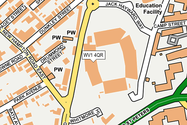 WV1 4QR map - OS OpenMap – Local (Ordnance Survey)
