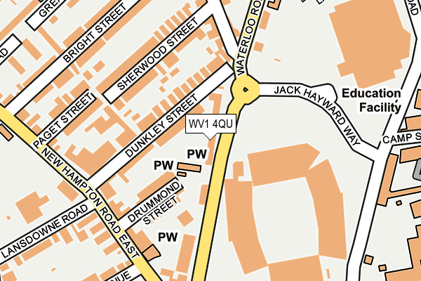 WV1 4QU map - OS OpenMap – Local (Ordnance Survey)