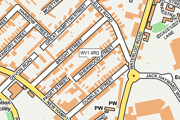 WV1 4RQ map - OS OpenMap – Local (Ordnance Survey)