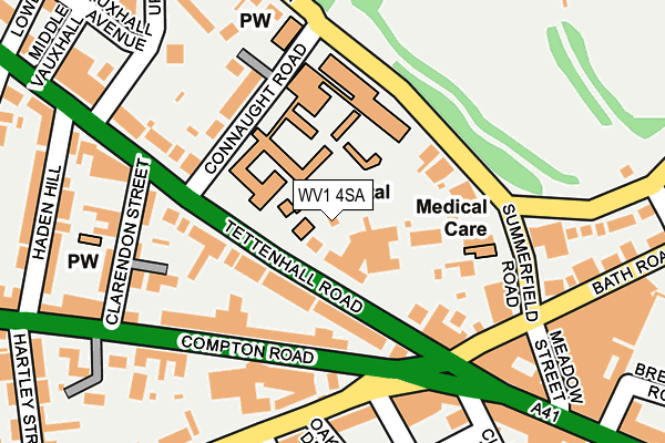 WV1 4SA map - OS OpenMap – Local (Ordnance Survey)