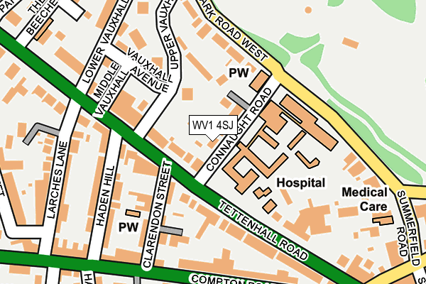 WV1 4SJ map - OS OpenMap – Local (Ordnance Survey)