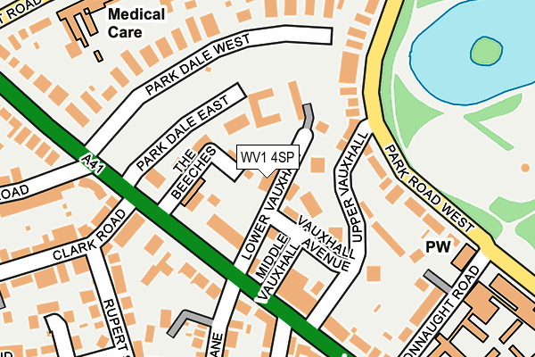 WV1 4SP map - OS OpenMap – Local (Ordnance Survey)
