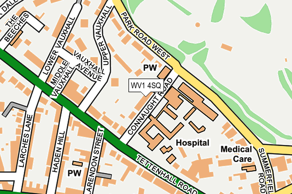 WV1 4SQ map - OS OpenMap – Local (Ordnance Survey)