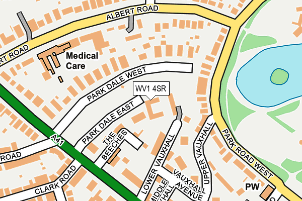 WV1 4SR map - OS OpenMap – Local (Ordnance Survey)