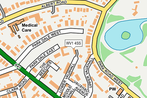 WV1 4SS map - OS OpenMap – Local (Ordnance Survey)