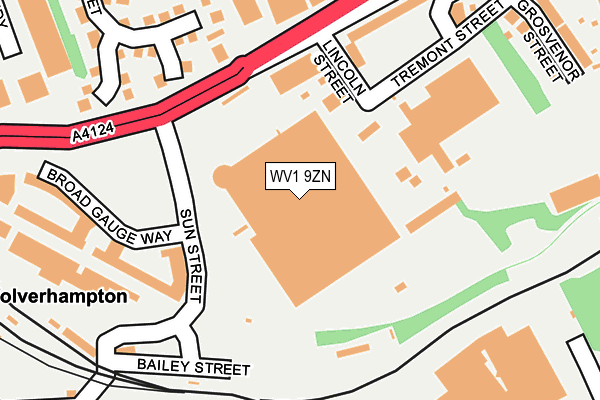 WV1 9ZN map - OS OpenMap – Local (Ordnance Survey)