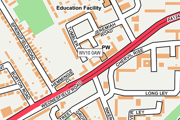 WV10 0AW map - OS OpenMap – Local (Ordnance Survey)