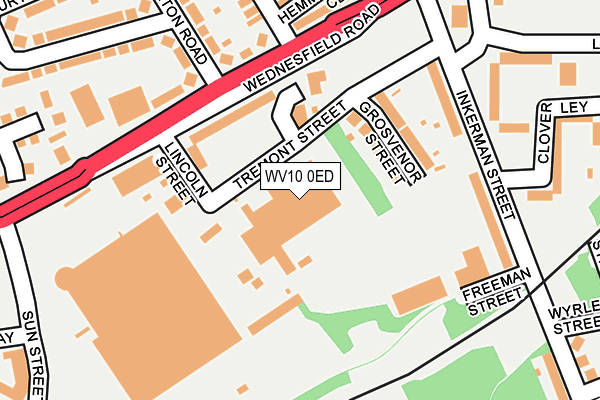 WV10 0ED map - OS OpenMap – Local (Ordnance Survey)