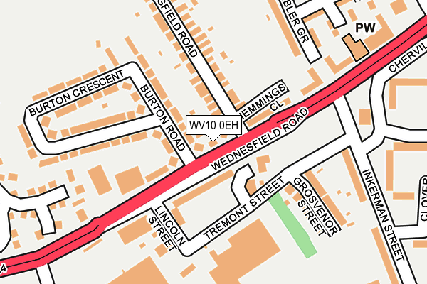 WV10 0EH map - OS OpenMap – Local (Ordnance Survey)