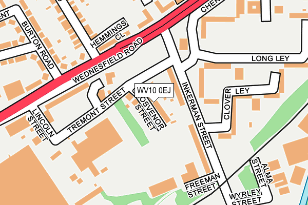 WV10 0EJ map - OS OpenMap – Local (Ordnance Survey)