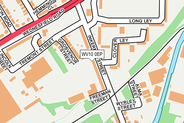 WV10 0EP map - OS OpenMap – Local (Ordnance Survey)