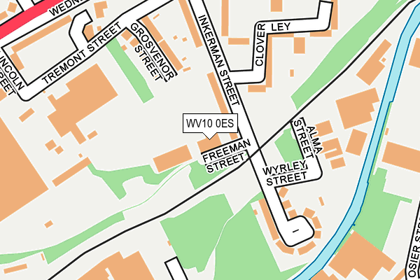 WV10 0ES map - OS OpenMap – Local (Ordnance Survey)