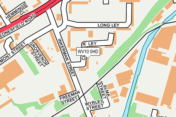 WV10 0HD map - OS OpenMap – Local (Ordnance Survey)