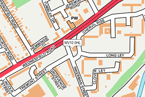 WV10 0HL map - OS OpenMap – Local (Ordnance Survey)