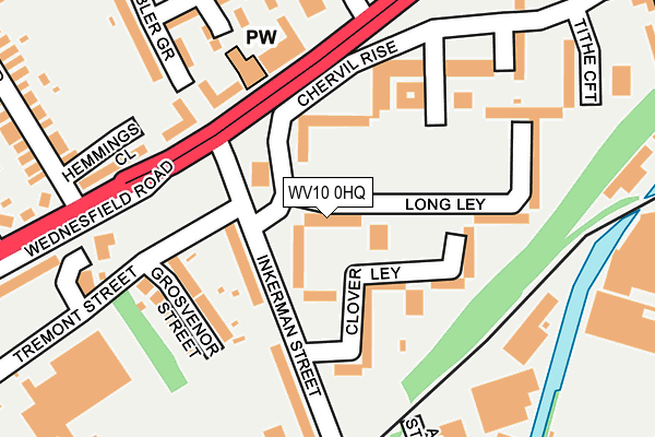 WV10 0HQ map - OS OpenMap – Local (Ordnance Survey)