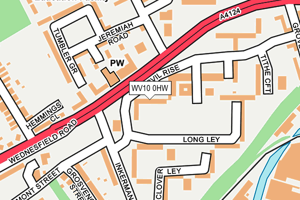 WV10 0HW map - OS OpenMap – Local (Ordnance Survey)