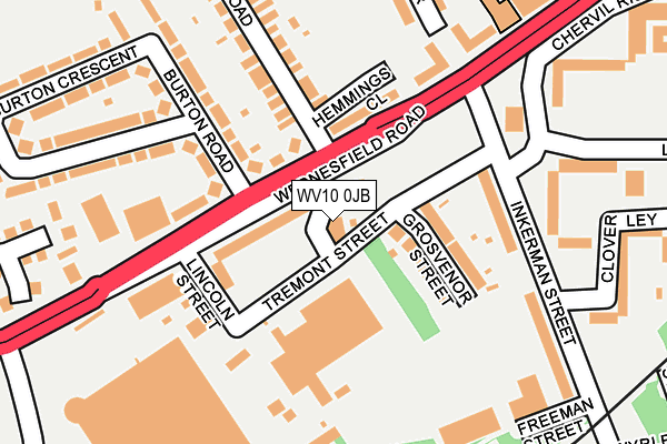 WV10 0JB map - OS OpenMap – Local (Ordnance Survey)