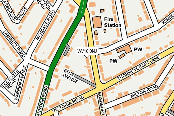 WV10 0NJ map - OS OpenMap – Local (Ordnance Survey)
