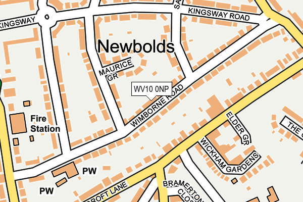 WV10 0NP map - OS OpenMap – Local (Ordnance Survey)