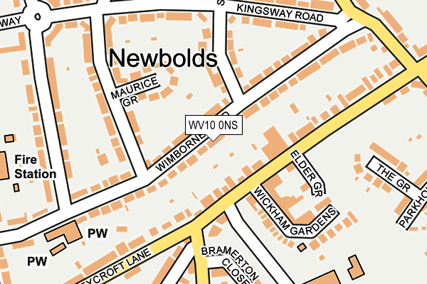 WV10 0NS map - OS OpenMap – Local (Ordnance Survey)