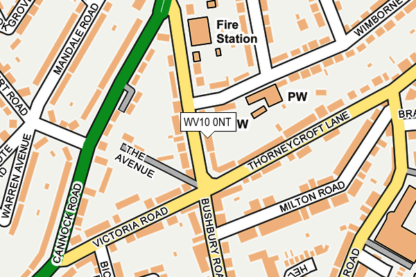 WV10 0NT map - OS OpenMap – Local (Ordnance Survey)