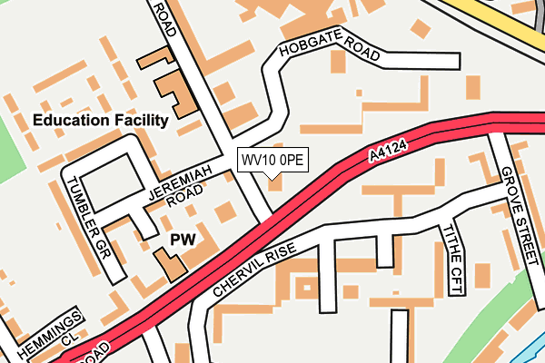 WV10 0PE map - OS OpenMap – Local (Ordnance Survey)