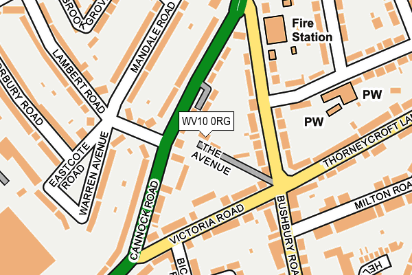 WV10 0RG map - OS OpenMap – Local (Ordnance Survey)