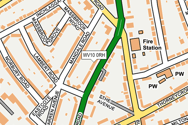 WV10 0RH map - OS OpenMap – Local (Ordnance Survey)