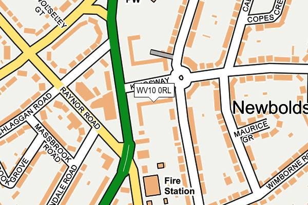 WV10 0RL map - OS OpenMap – Local (Ordnance Survey)