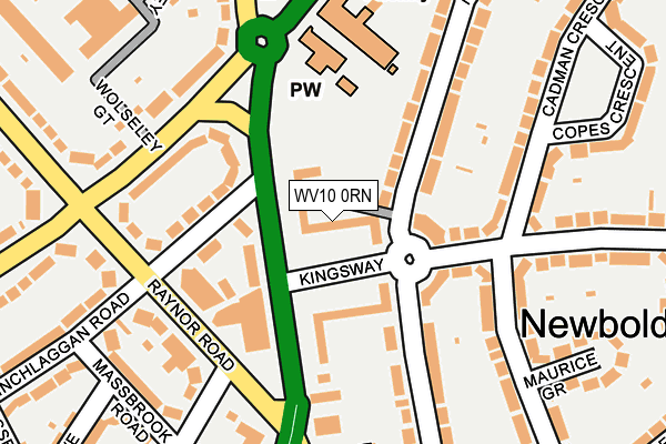 WV10 0RN map - OS OpenMap – Local (Ordnance Survey)